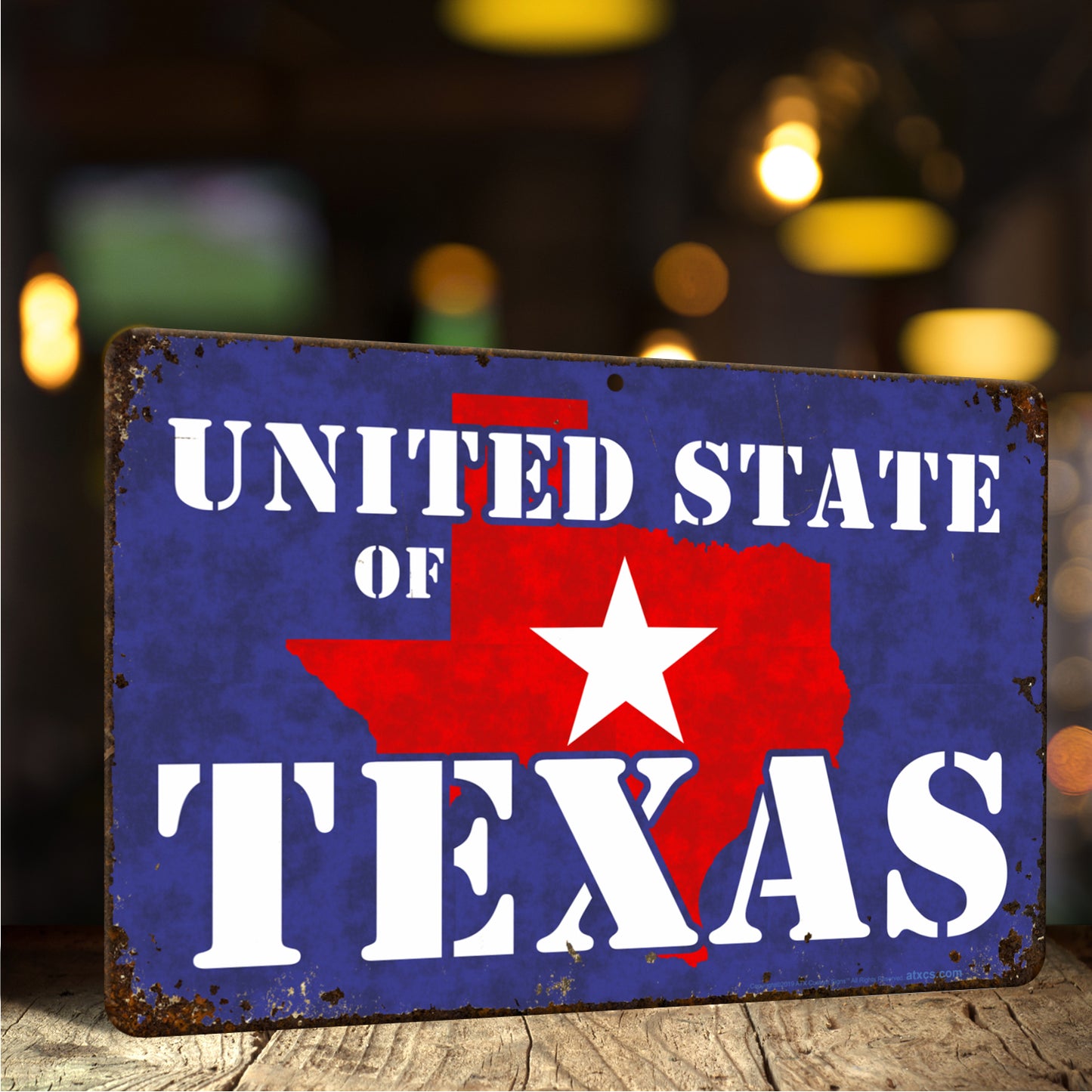 Funny Texas Sign for Outdoor or Indoor Decor United State of Texas Sign - Size 8 x 12