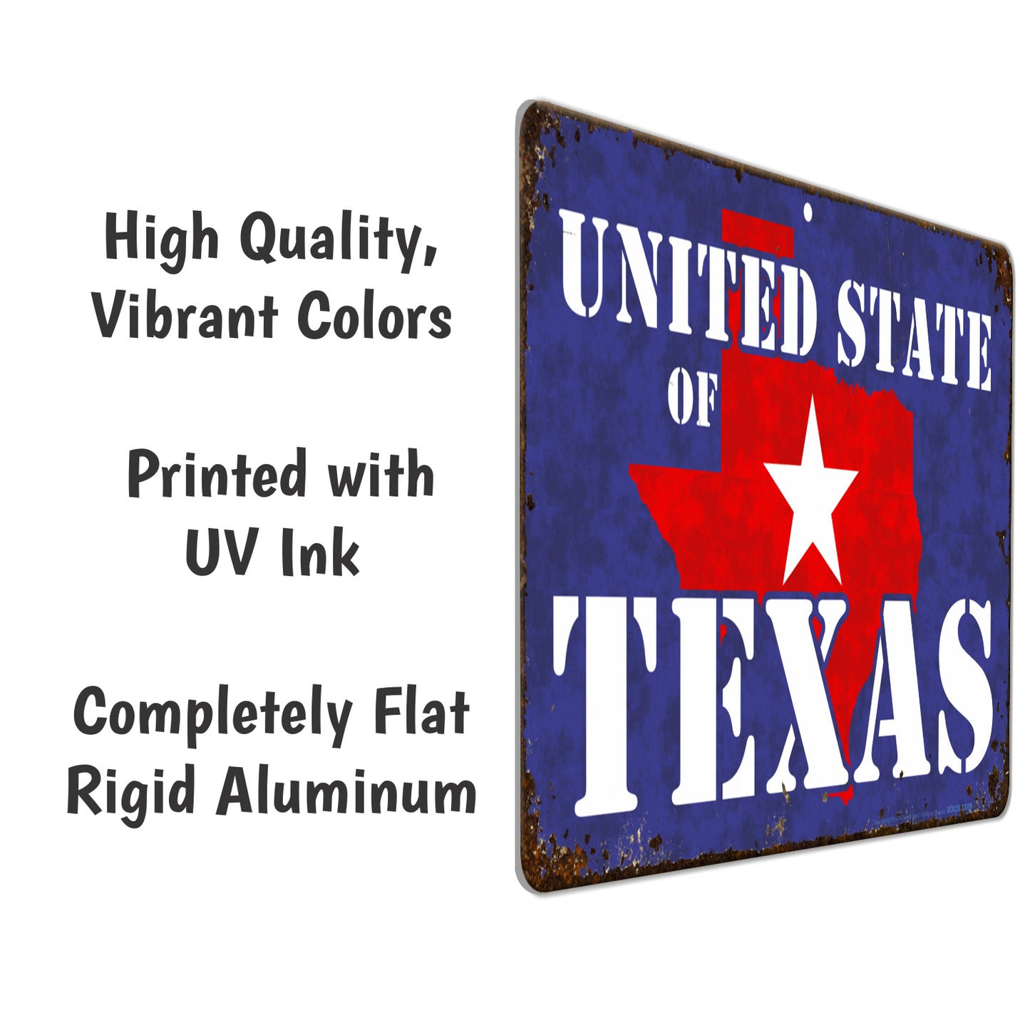 Funny Texas Sign for Outdoor or Indoor Decor United State of Texas Sign - Size 8 x 12