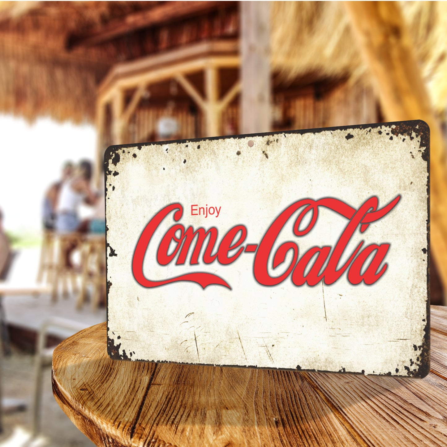 Funny Spanish Sign - Enjoy Come Caca - Size 8 x 12