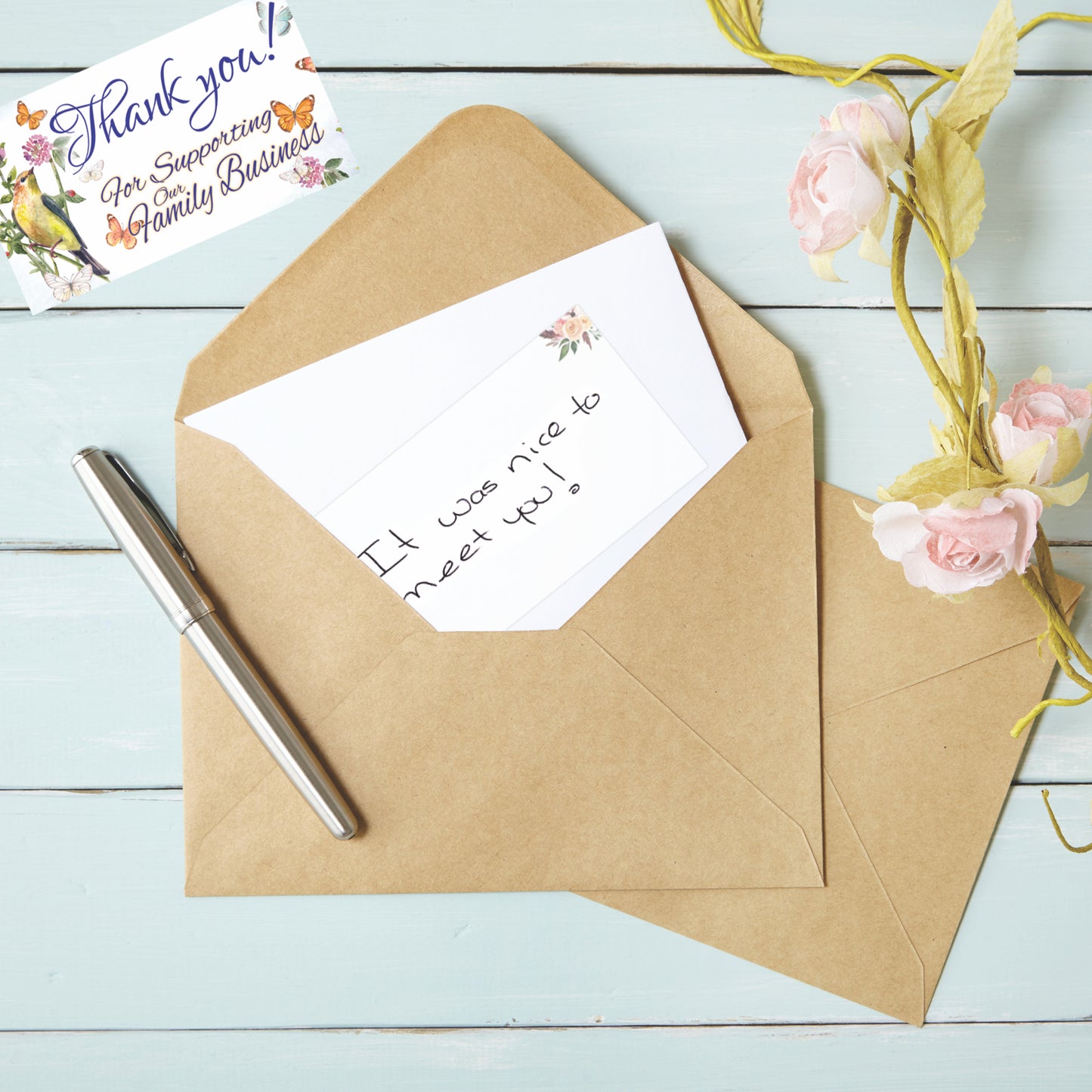 Thank You for Your Business Cards - 400 Pack - Thank You For Supporting Our Family Business (Business Card Size)