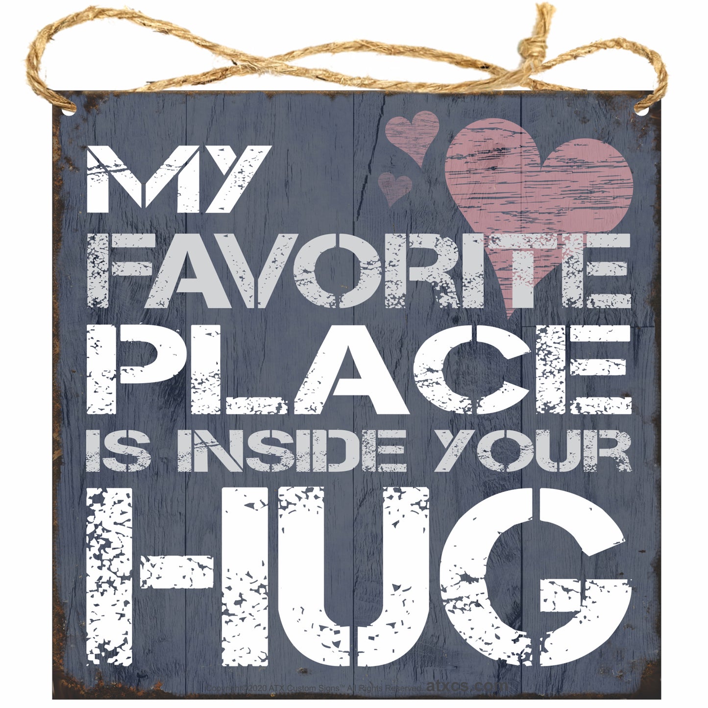 Pack of 4 Signs, Relax It's Not a Competition, Favorite Place is Inside Your Hug, Our Family is one Tent Away, You Never Know what you have