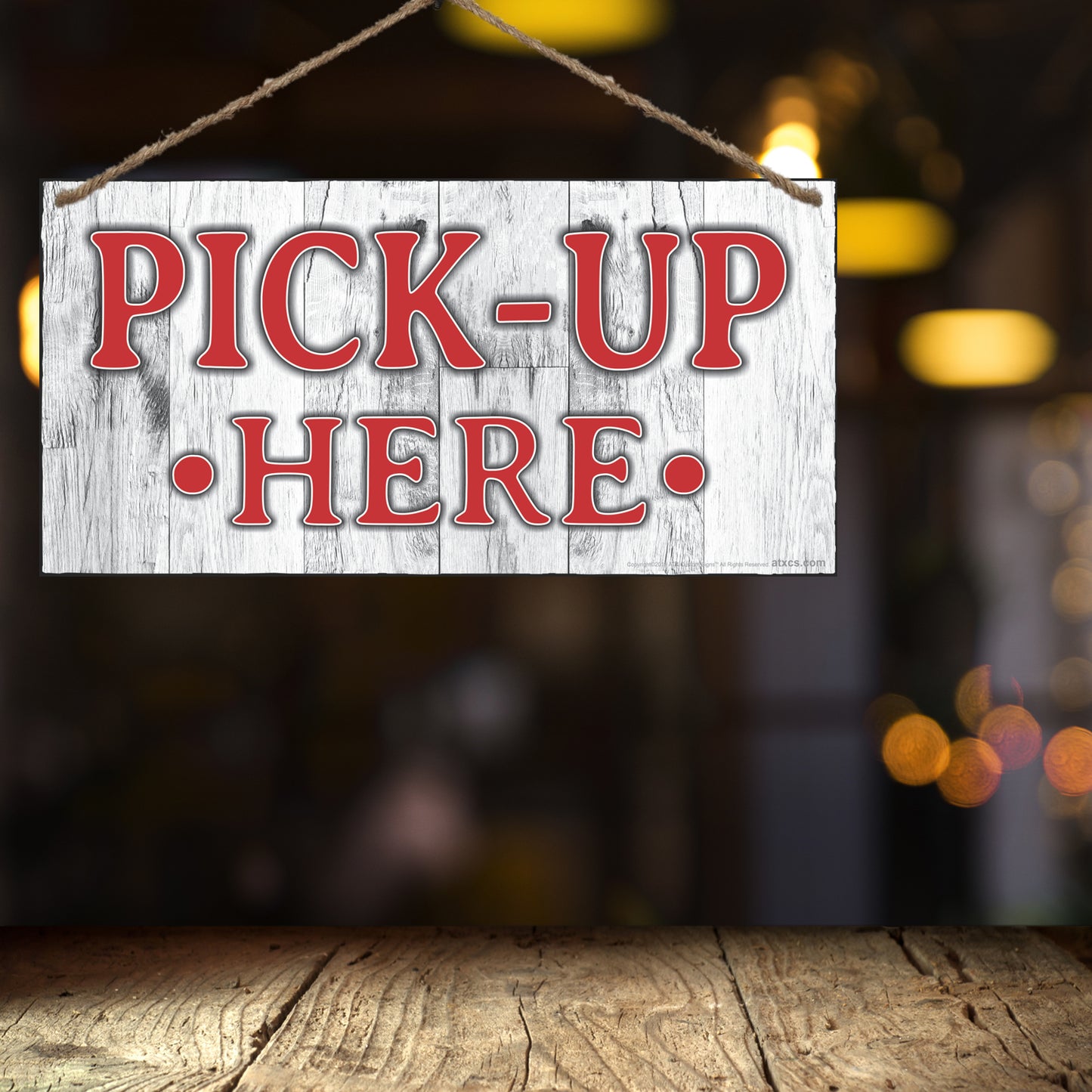 ATX CUSTOM SIGNS - Order Here and Pick Up Here Signs 2 pack Red and White - Size 6 x 12