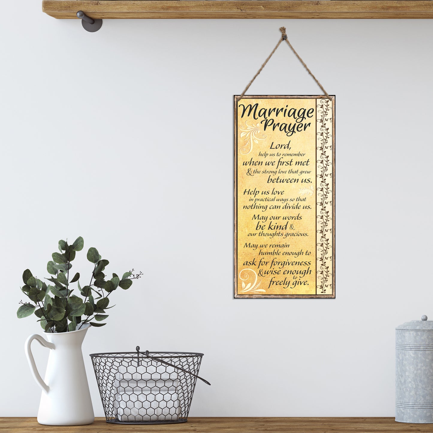 ATX CUSTOM SIGNS - Marriage Prayer Sign - Lord, help us to remember when we first met & the strong love that grew between us.