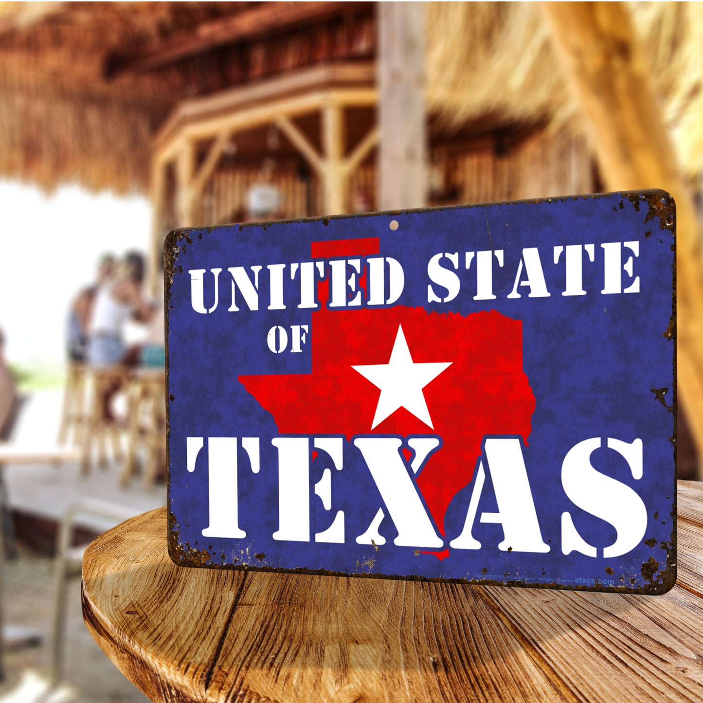 Funny Texas Sign for Outdoor or Indoor Decor United State of Texas Sign - Size 8 x 12