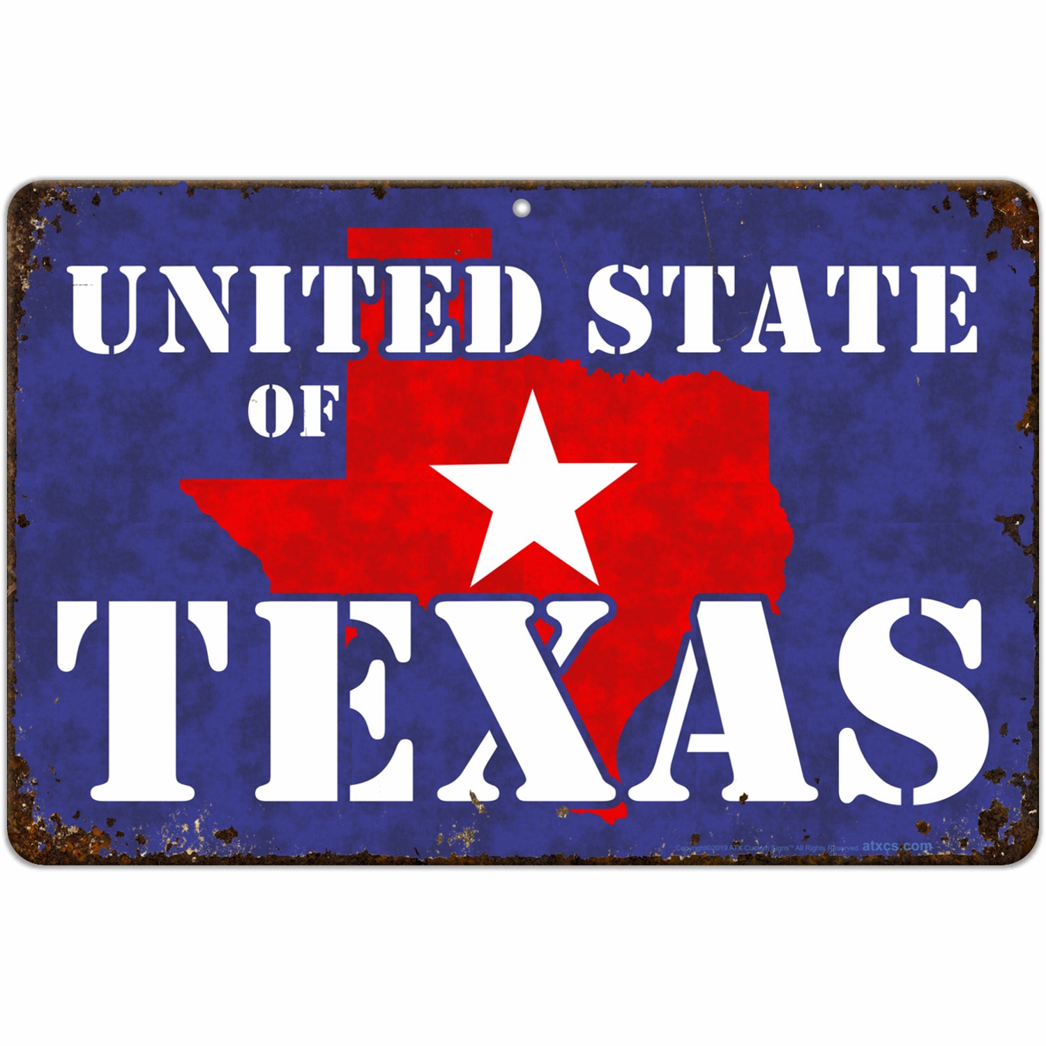 United State of Texas (Antique Looking)