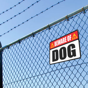 All Weather Metal Sign Property, Warehouse Office Building Beware of Dog Signs -Size 8 x 12