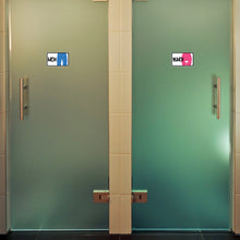 Load image into Gallery viewer, Funny Bathroom Decor Beer and Cocktail Men and Women Restroom Signs Set of 2 - Size 5 x 8
