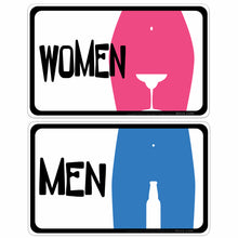 Load image into Gallery viewer, Men and Women Separate Restroom Signs
