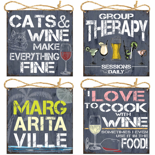 Drinking and Bar Pack of 4 Signs