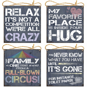 Family and Home Set of 4 Signs