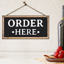 Load image into Gallery viewer, ATX CUSTOM SIGNS - Order Here and Pick Up Here Signs 2 pack Black and White
