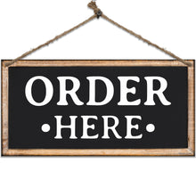 Load image into Gallery viewer, ATX CUSTOM SIGNS - Order Here and Pick Up Here Signs 2 pack Black and White

