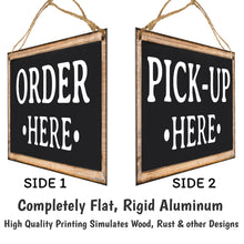 Load image into Gallery viewer, ATX CUSTOM SIGNS - Order Here and Pick Up Here Signs 2 pack Black and White
