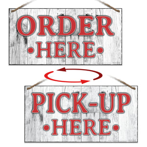 Order Here Pickup Here Red Design
