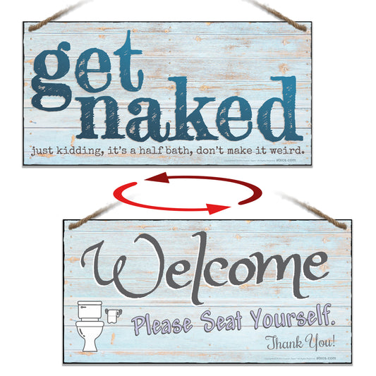 Get Naked Joke and Welcome Double Sided
