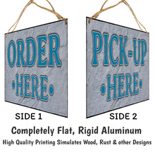 Load image into Gallery viewer, ATX CUSTOM SIGNS - Order Here and Pick Up Here Signs 2 pack Blue and Grey
