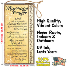 Load image into Gallery viewer, ATX CUSTOM SIGNS - Marriage Prayer Sign - Lord, help us to remember when we first met &amp; the strong love that grew between us.
