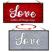 Load image into Gallery viewer, ATX CUSTOM SIGNS - Home Decor Signs. Faith, makes all things possible. Love, makes all things easy. Hope, makes all things work. Family, makes life worth living. Set of 4 Double Sided Color and Greys
